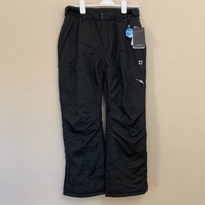 Swiss Alps Kids Snow Pants 14/16 Black Youth Ski Pant Storm Cuff Zip Pockets New
